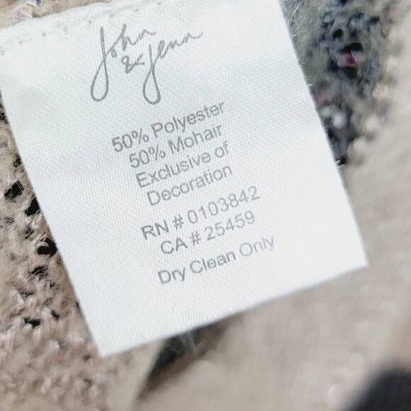 Anthropologie John & Jenn Mohair Blend Striped Crew Neck Metallic Sweater S - Picture 5 of 5